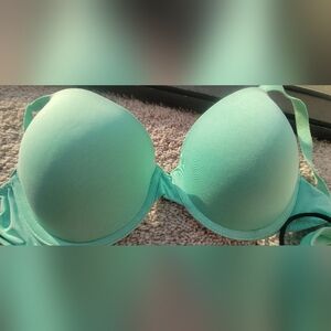 Pink Elegant Mint Green Women's Bra